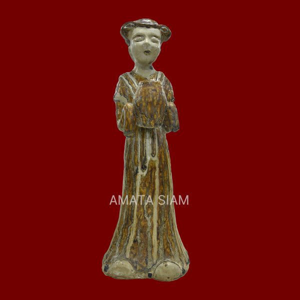 Glazed Ceramic Figurine of a Chinese Lady